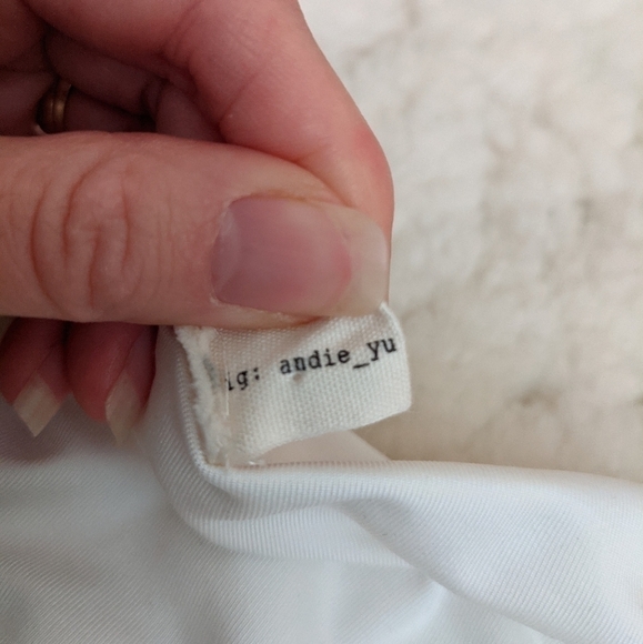 Hey BABE Instagram LA label white bodysuit rounded square neck basic women's L - Picture 9 of 11